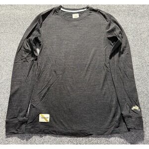Tracksmith Womens Merino Wool Base Layer‎ Long Sleeve Pullover XS Gray Running